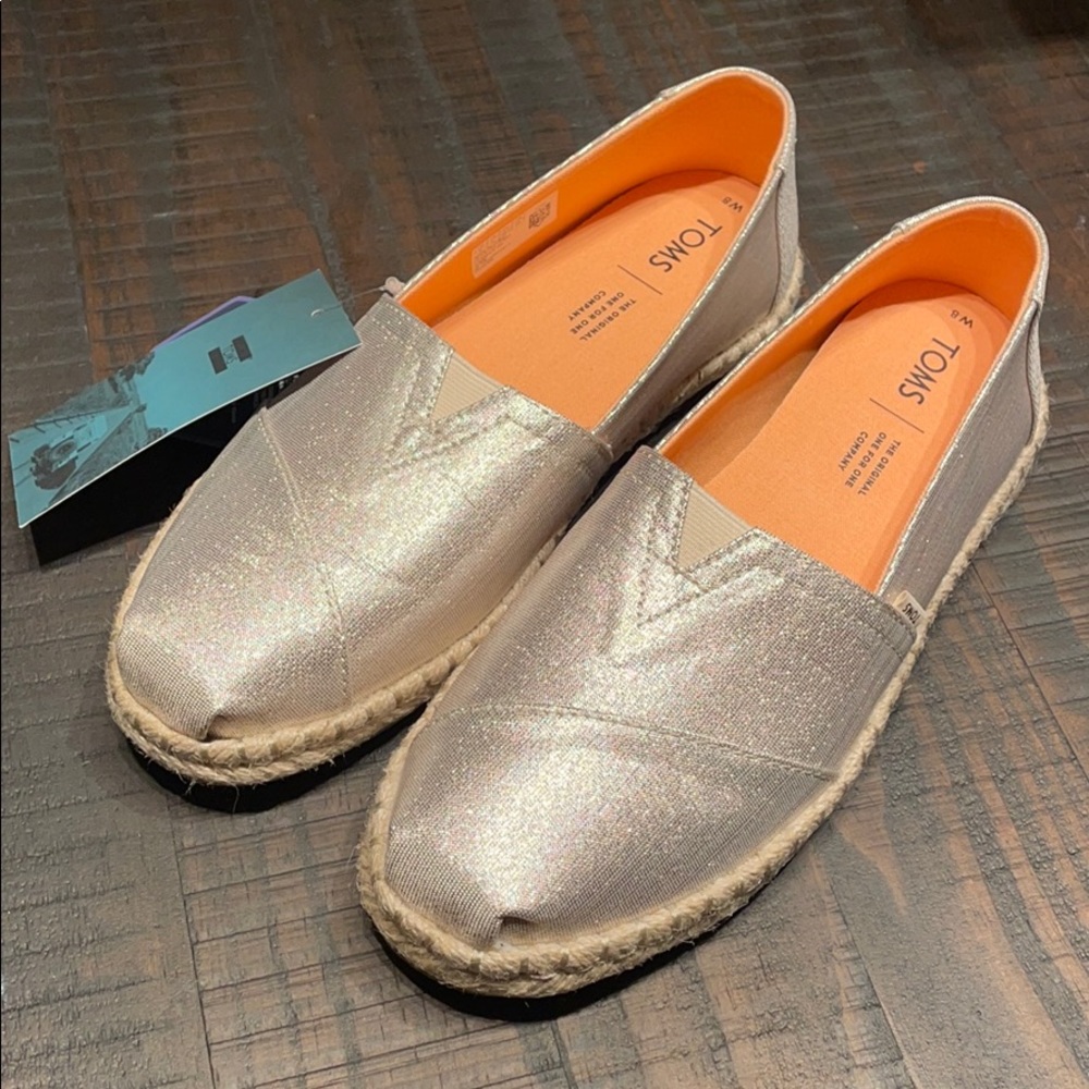 TOMS Spanish Villa Sparkle Woven/Rope SZ 8